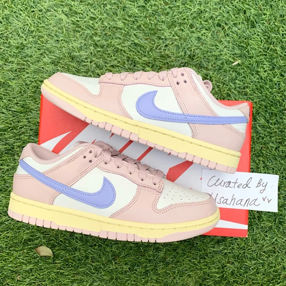 Nike Dunk low White pastel pink shoes - Picture 3 of 5